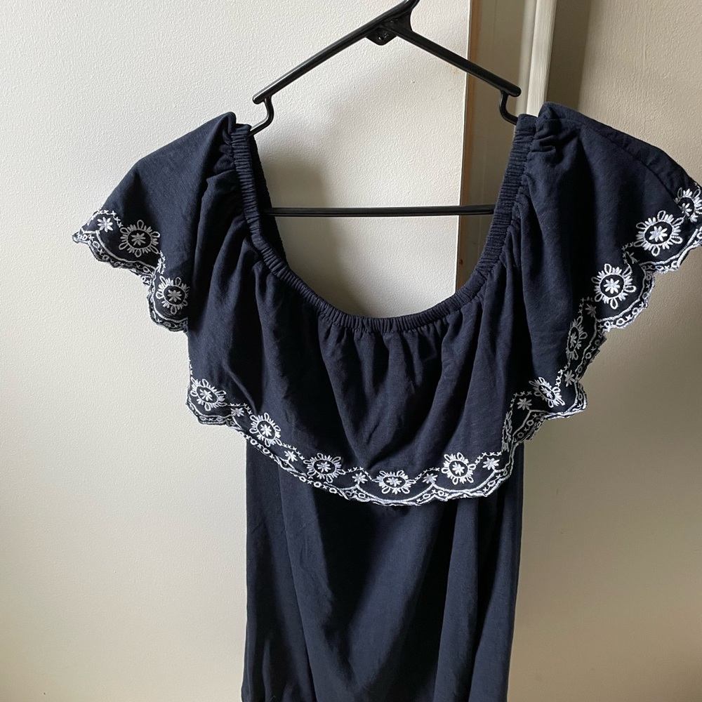 Lane Bryant Navy Off-Shoulder Top - Picture 5 of 6